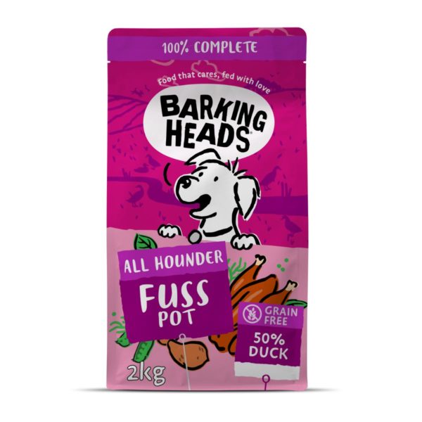 Barking Heads chien canard- Chiens toutes races - Aliment complet sans céréales et hypoallergénique - Santé digestive et de la peau - Oméga 3 & 6