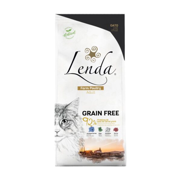 Lenda Farm Poultry Grain-Free pour Chats - Nutrition Complète et Sans Céréales