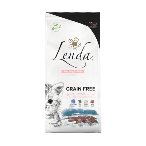 Lenda Kitten Poultry & Fish - Nutrition Complète et Sans Céréales pour Chatons