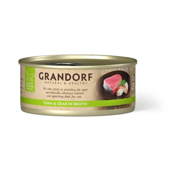 Pâtée Chat Grandorf Thon & Crabe Sans Céréales 70g